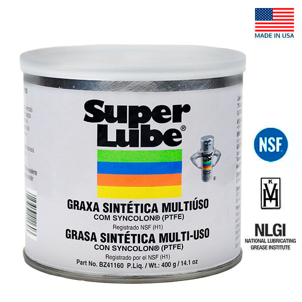 GRAXA MULTIUSO SINTETICA SUPER LUBE COM SYNCOLON (PTFE) - POTE 400G (NLGI 00)